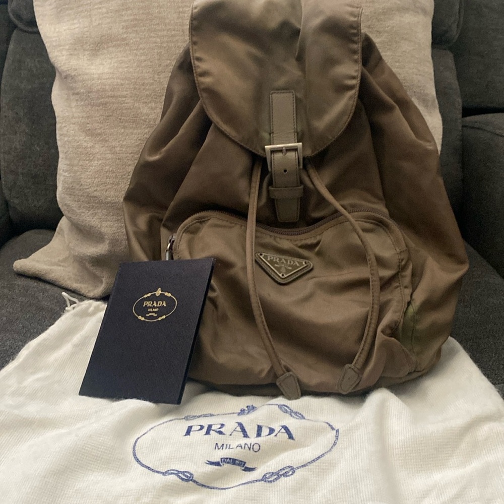 Vintage Prada Tessuto Green Re-Nylon Backpack